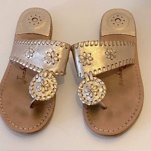 Little girls platinum Jack Rogers sandals!